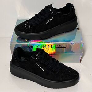 Skechers Dazzle Me Street Court Break Embellished Lace-Up Sneaker